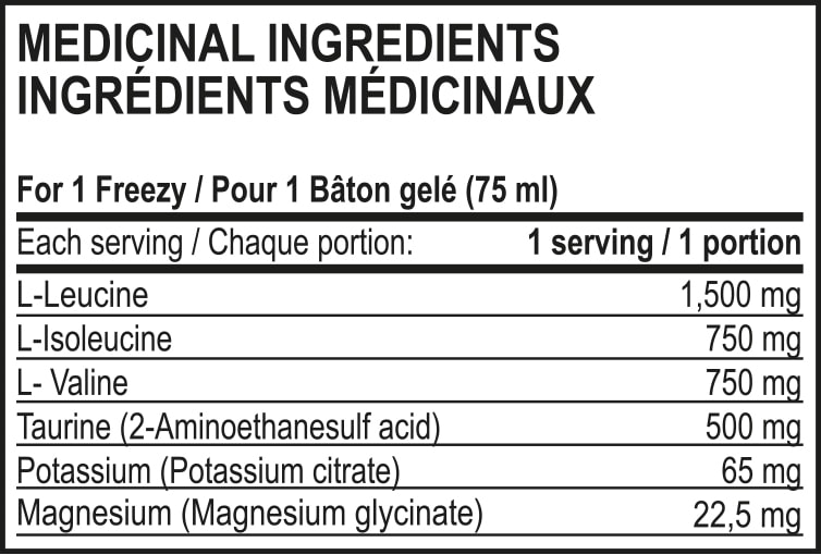 Freezy Bag Popsicle medicinal ingredients